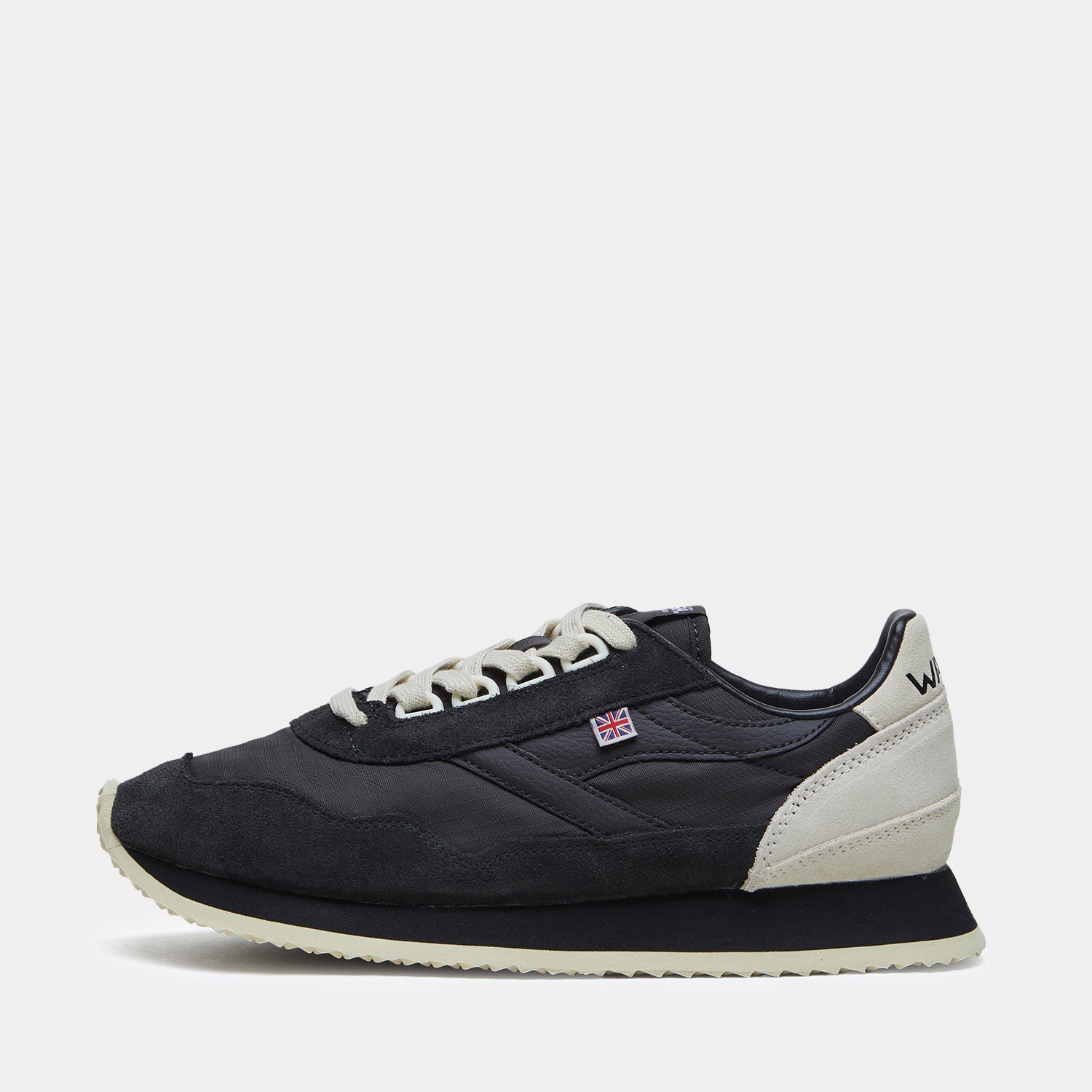 Norman Walsh - Retro Shoes - Ensign - Black & Cream - Handcrafted