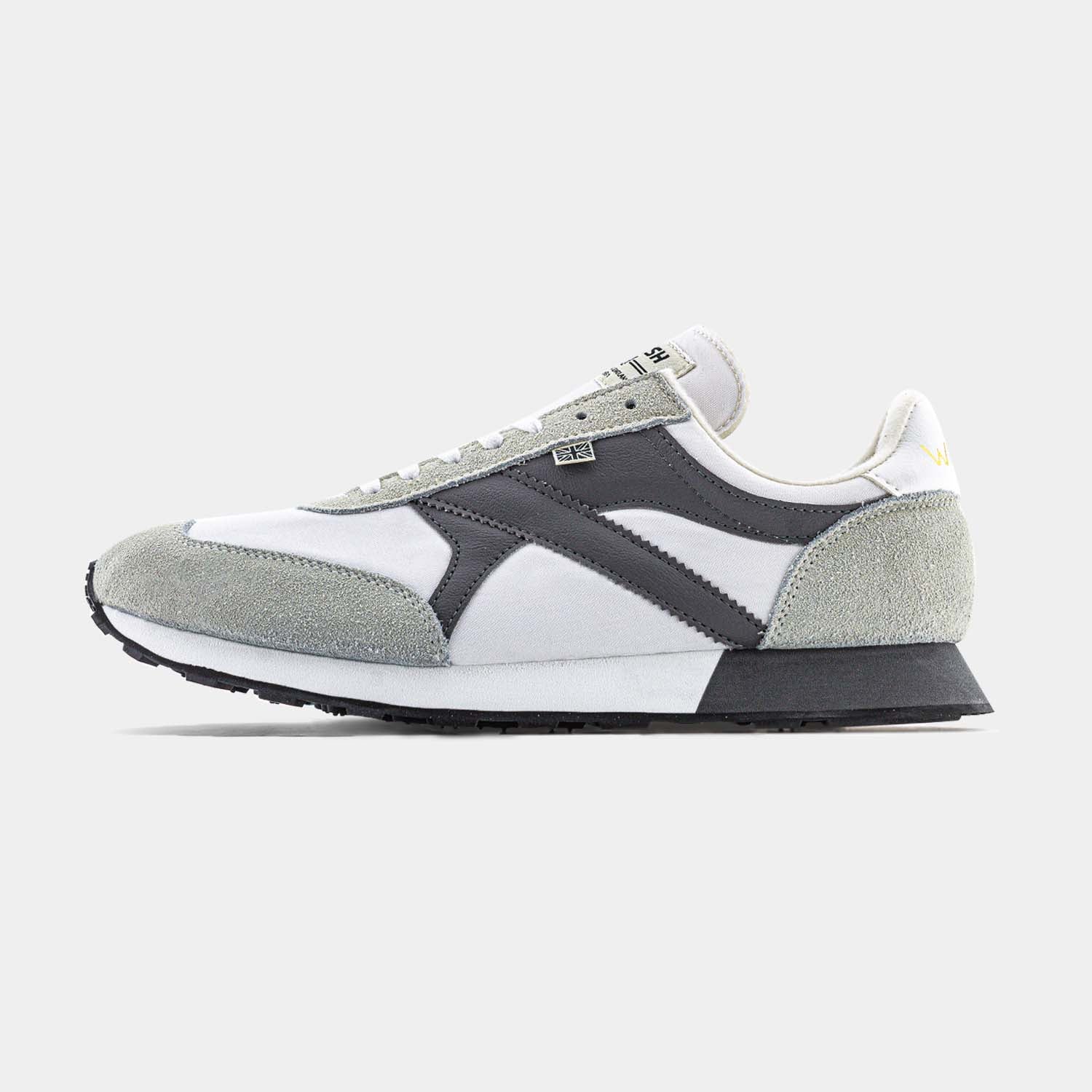 Norman Walsh - Retro Shoes - Tornado - White Grey - Made in UK