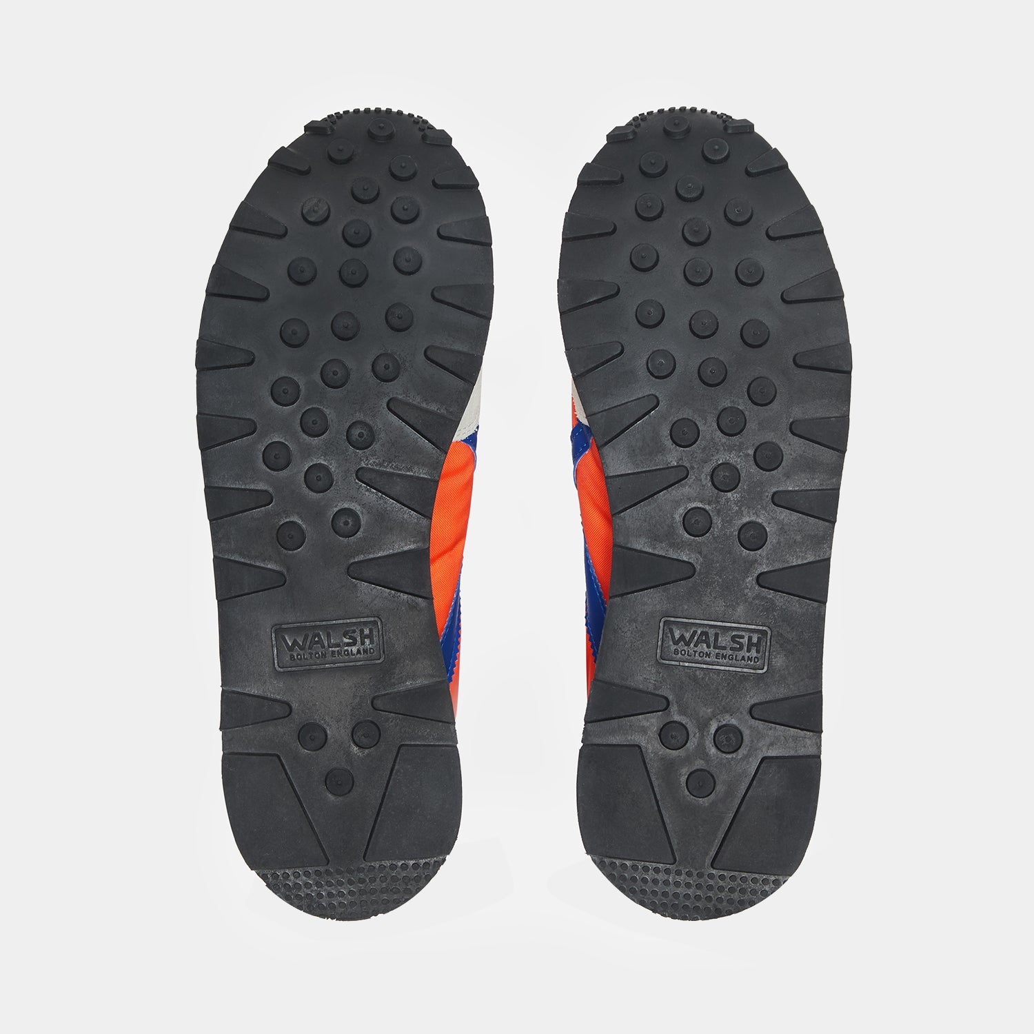 Norman Walsh - Retro Shoes - Tornado - Orange White Blue - Made in UK