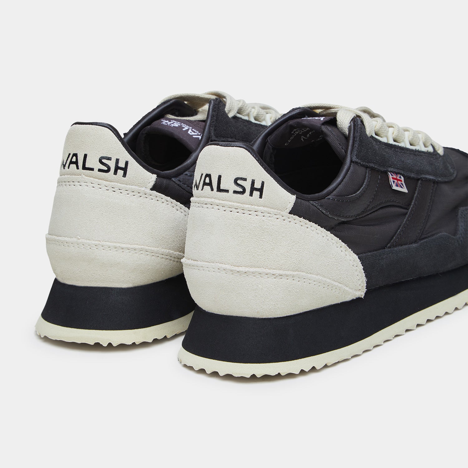 Norman Walsh - Retro Shoes - Ensign - Black & Cream - Handcrafted