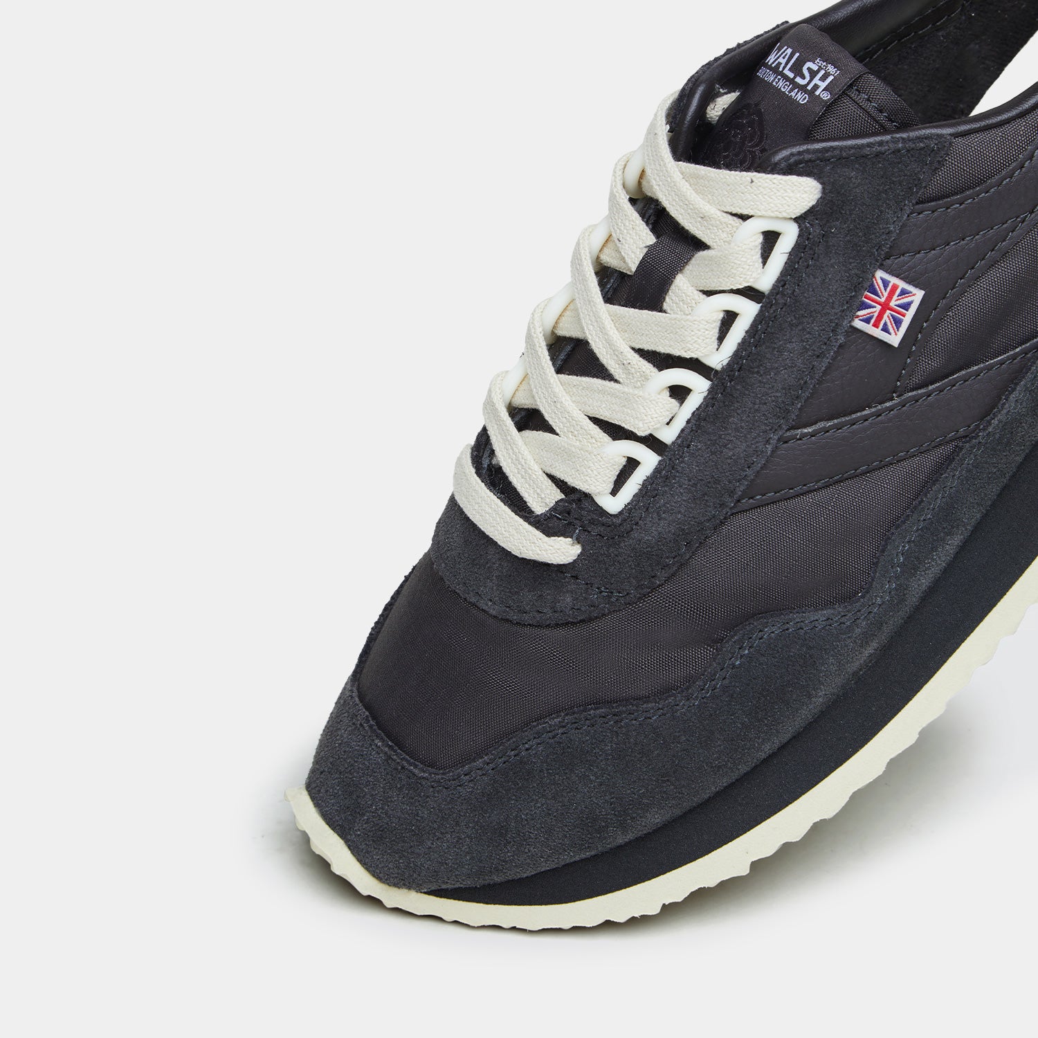 Norman Walsh - Retro Shoes - Ensign - Black & Cream - Handcrafted